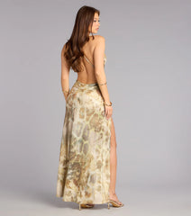 Serving Fierce Vibes Cowl Neck Maxi Dress