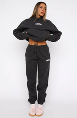 With Love In The Moment Sweatpants Charcoal