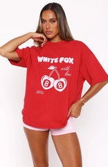 With Love In The Moment Oversized Tee Red