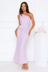 Style Capital One Shoulder Mesh Maxi Dress