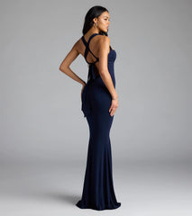 Nicola Strappy Tie-Back Mermaid Dress