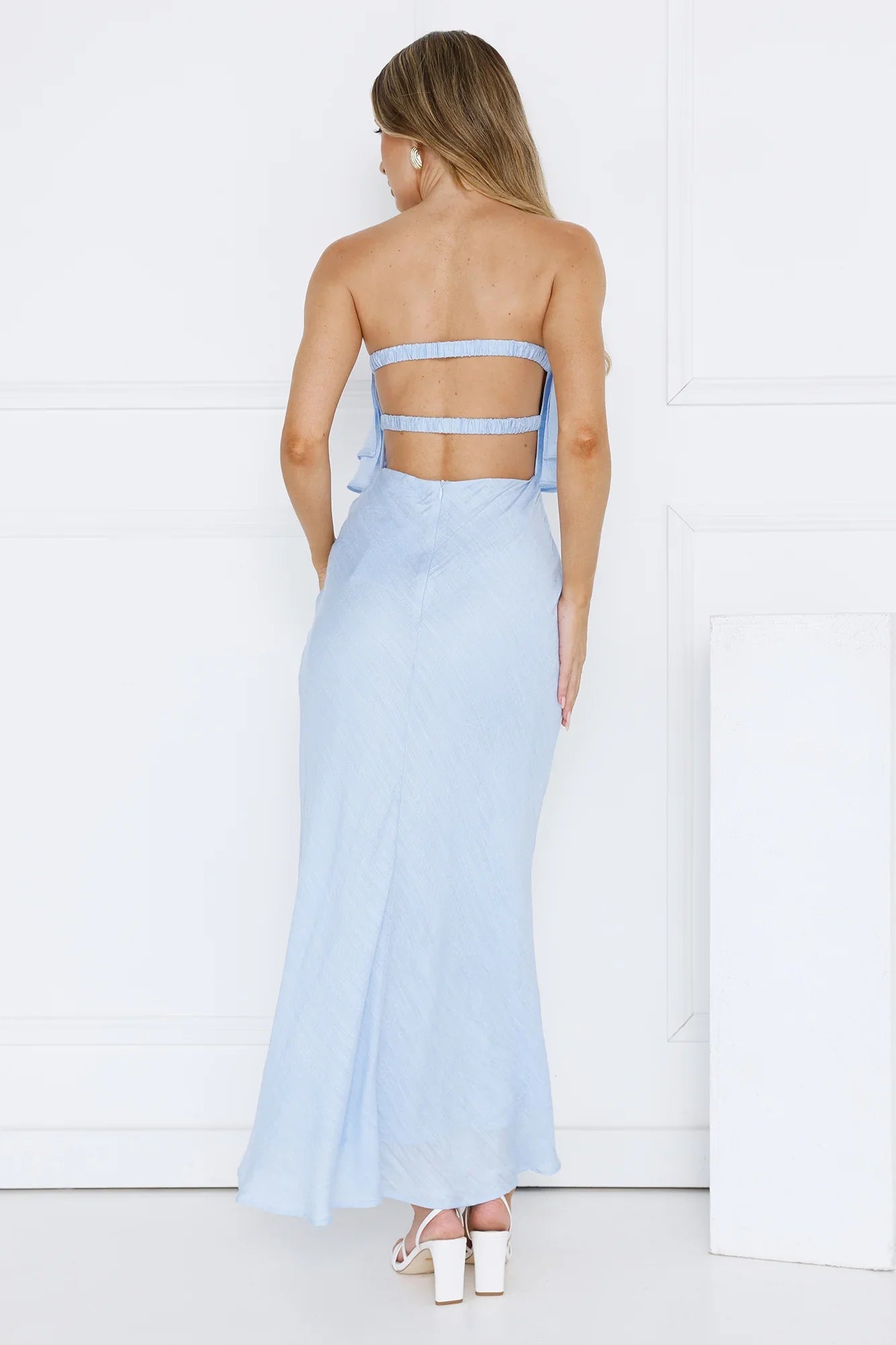 Midnight In Paris Strapless Maxi Dress