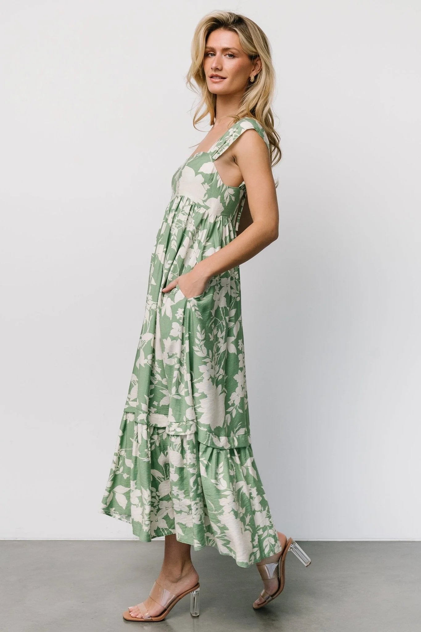 Aita Maxi Dress | Green + Ivory Floral