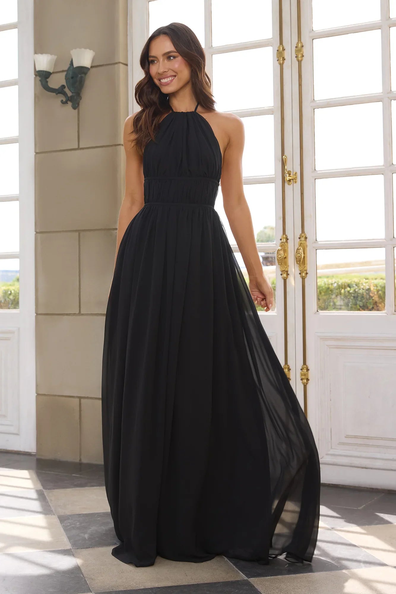 Luxuriously Stylish Halter Maxi Dress