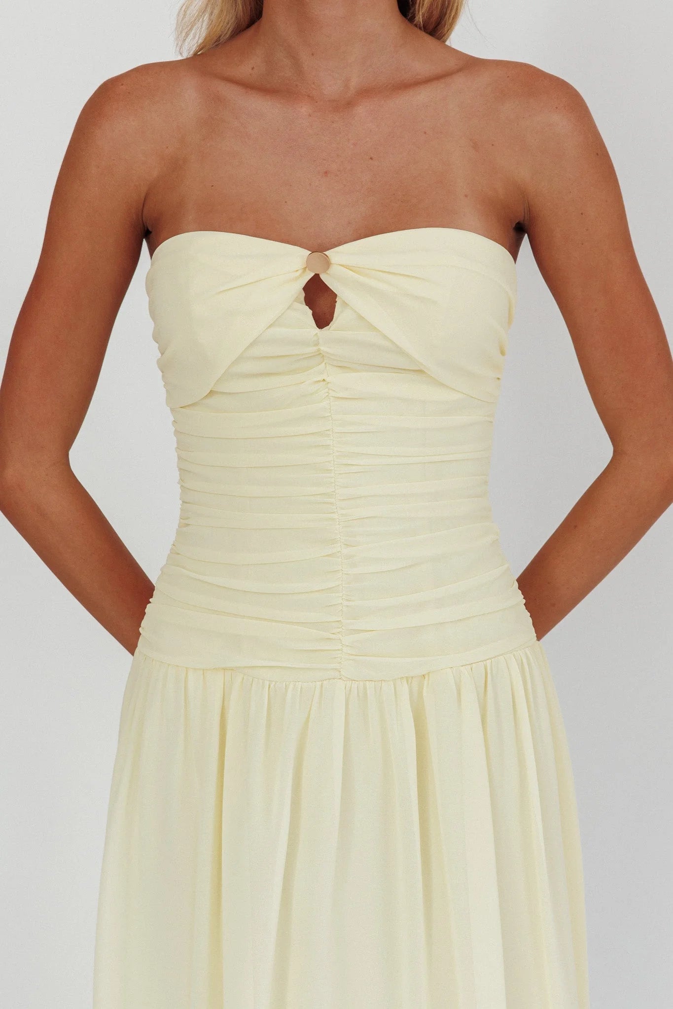 High Streets Strapless Maxi Dress Butter