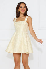 Elite Silhouette Mini Dress Yellow