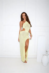 Monaco Sun Knit Halter Maxi Dress