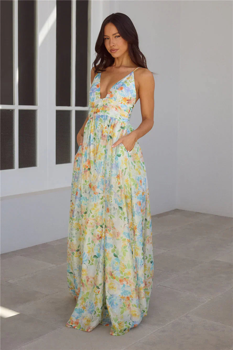 Buttercup Fields Maxi Dress Print