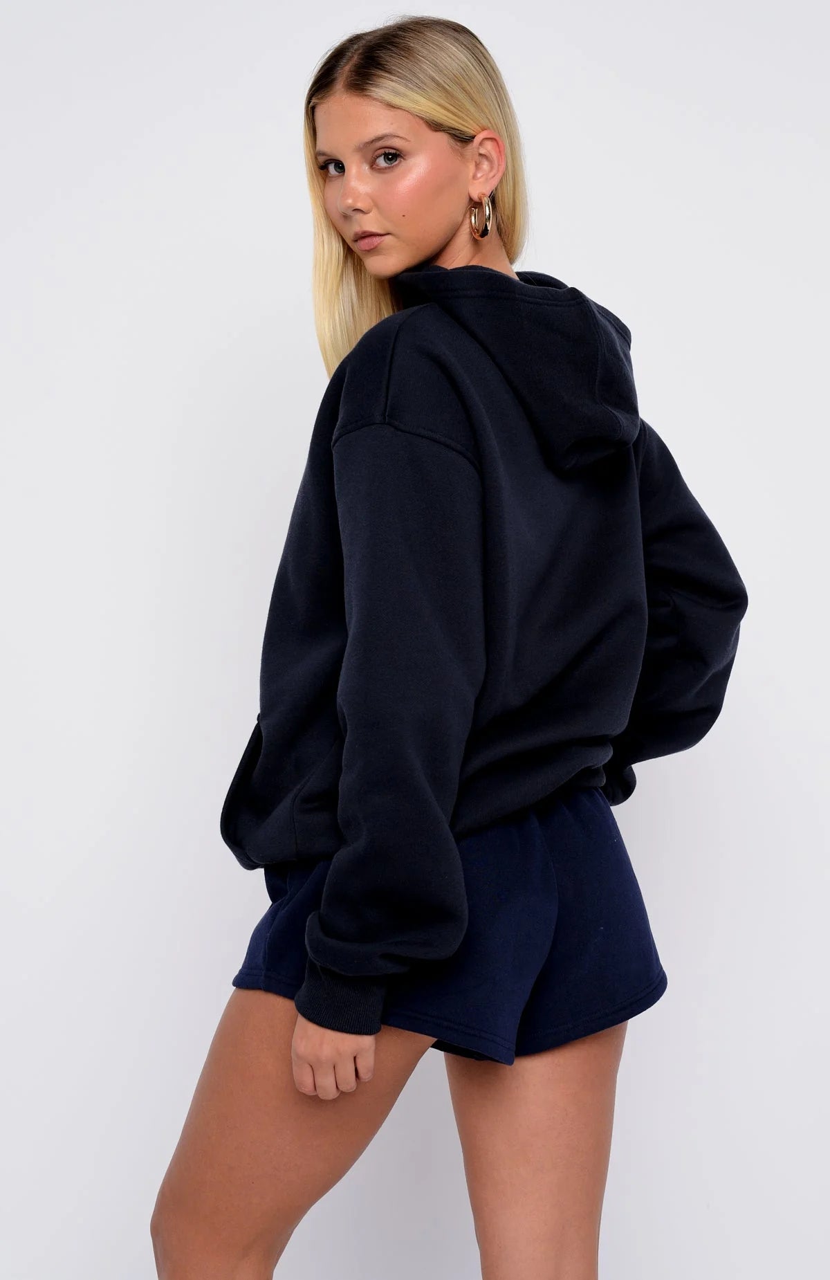 Took The Fall Oversized Hoodie Navy