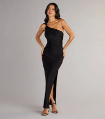 Kiana One-Shoulder Open Back Slit Formal Dress