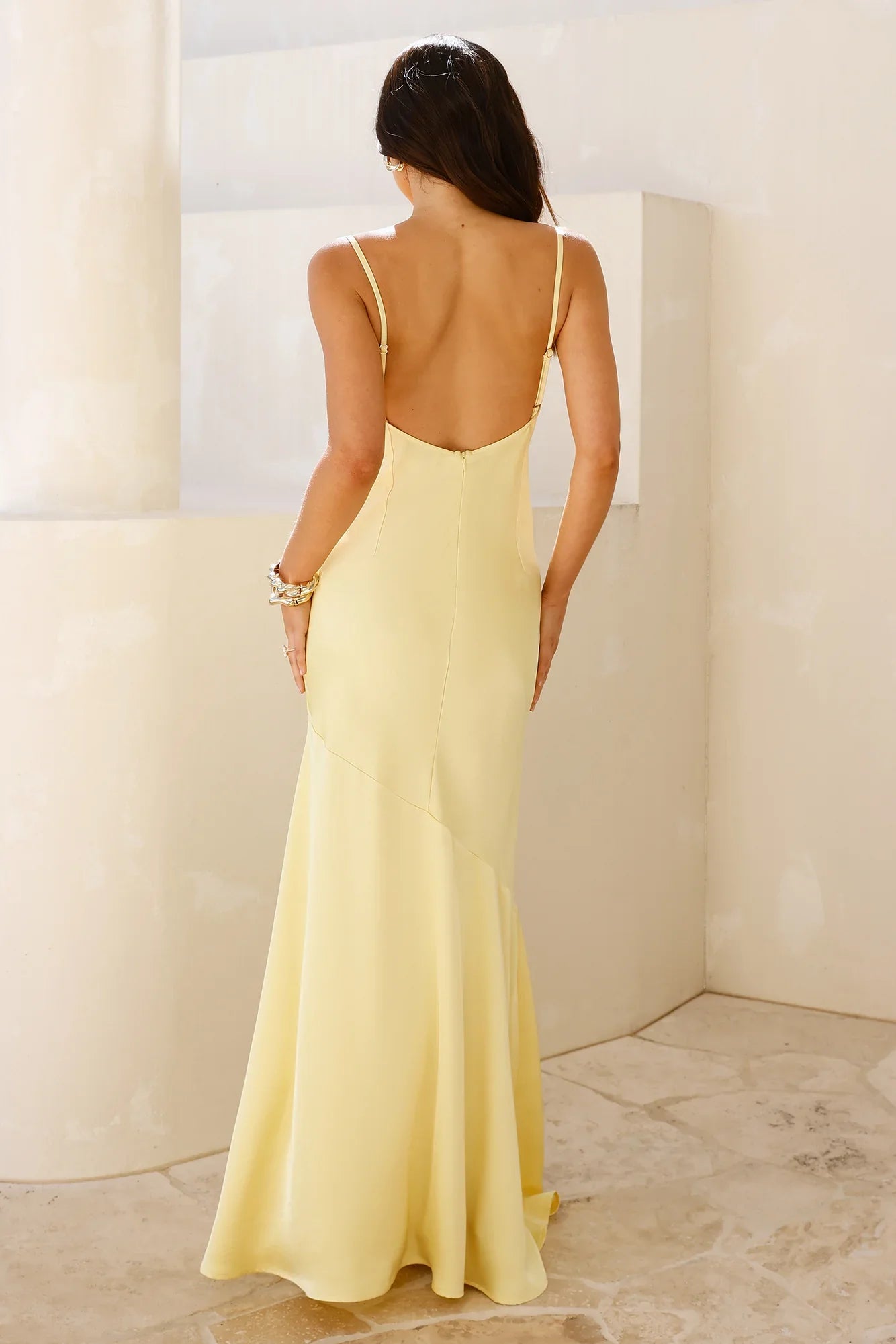 Brilliant Belle Satin Maxi Dress