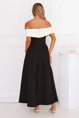 Too Hot To Handle Off Shoulder Maxi Dress