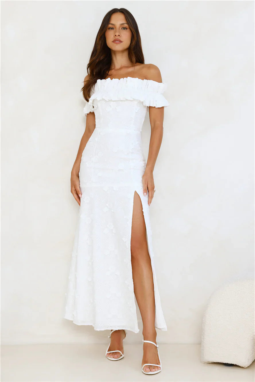 Spring Serenade Off Shoulder Maxi Dress