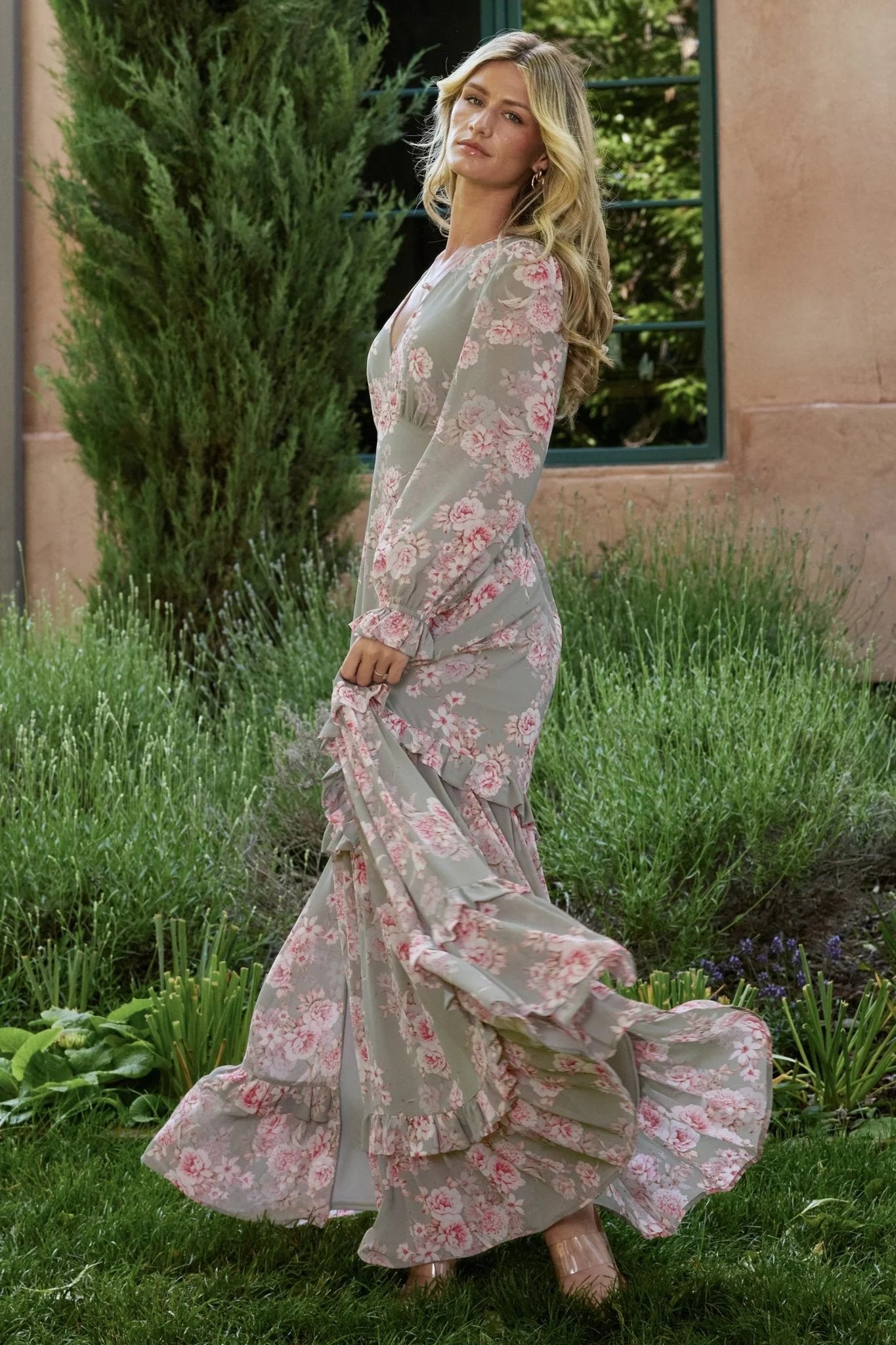 Liliana Maxi Dress | Dusty Sage + Rose