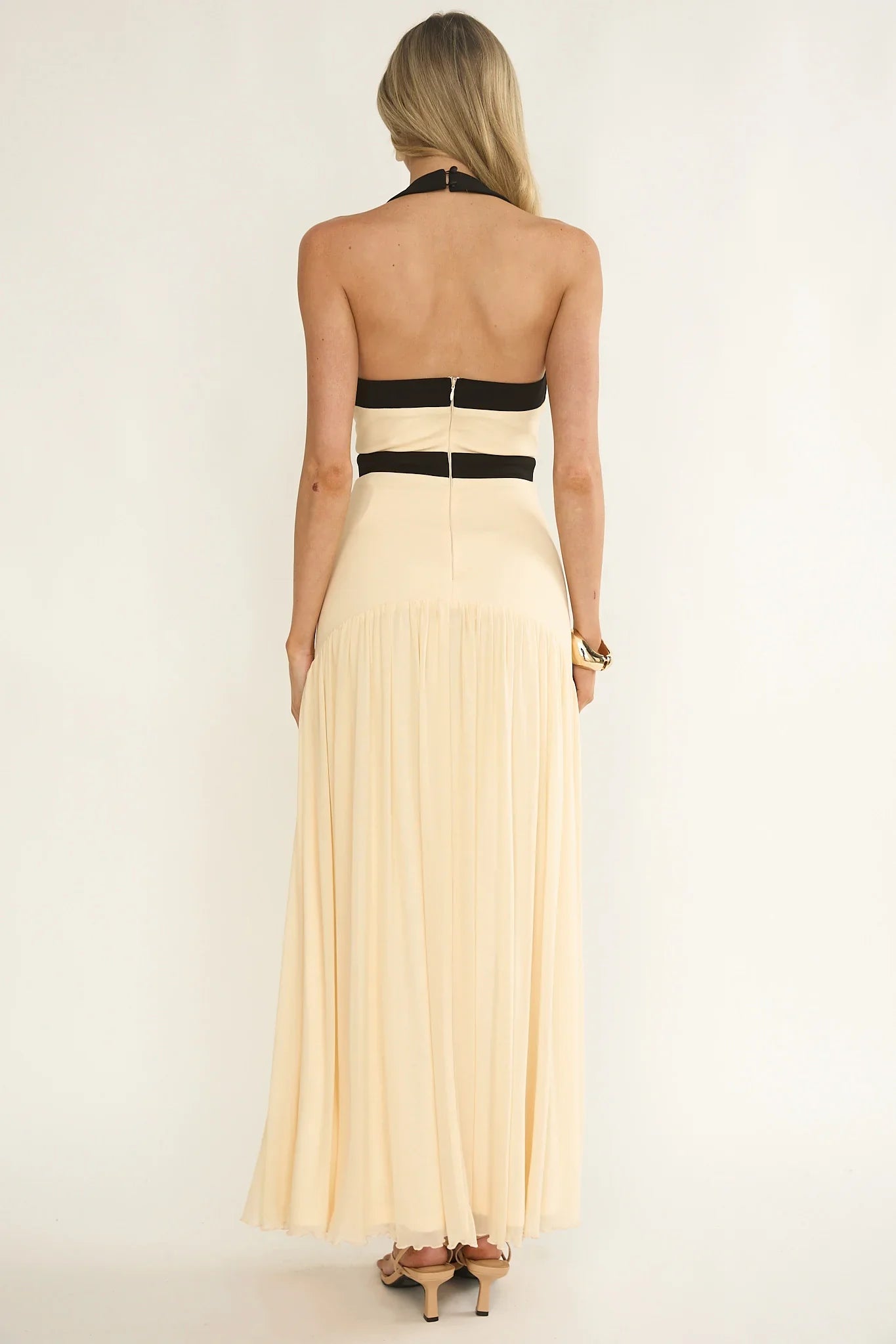 Aven Halter Bow Maxi Dress Butter