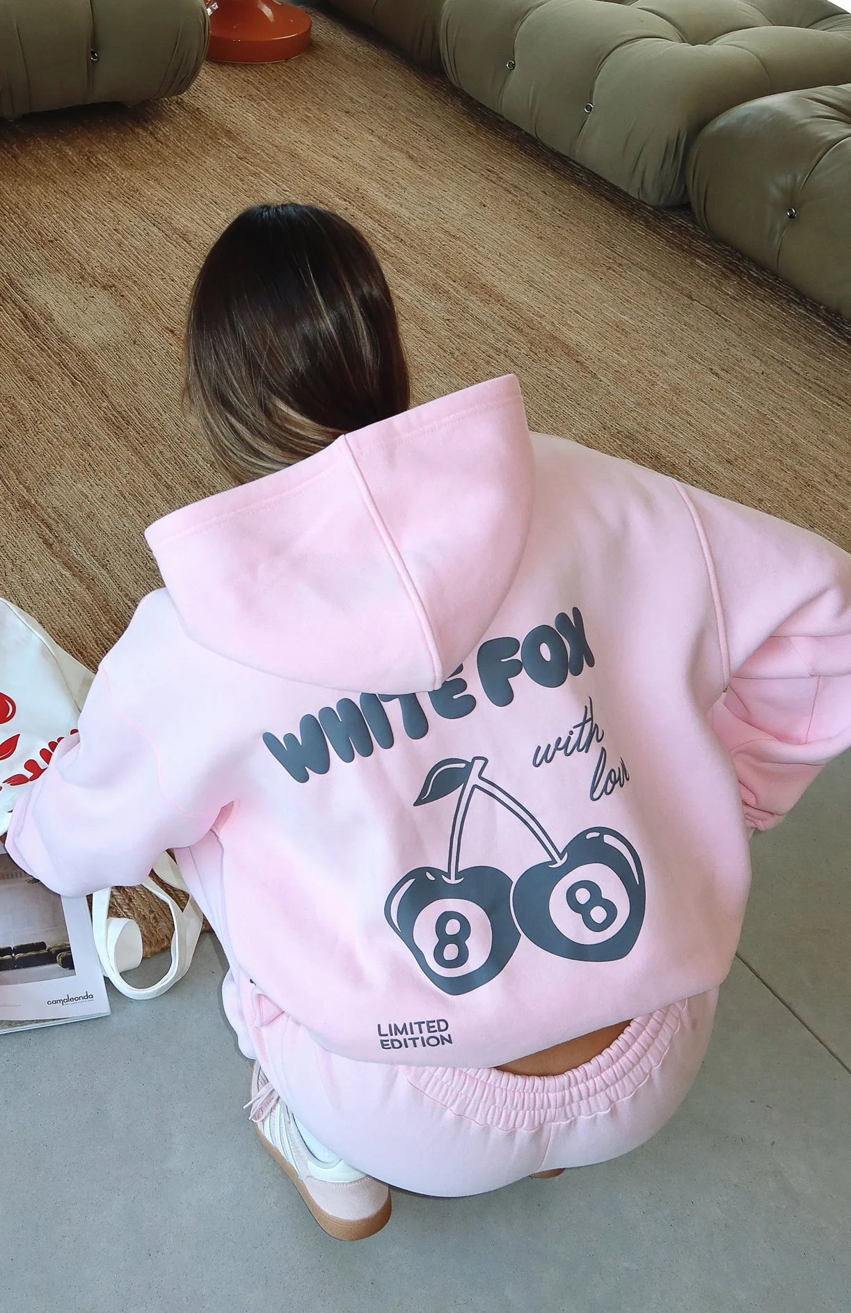 With Love In The Moment Oversized Hoodie Pink