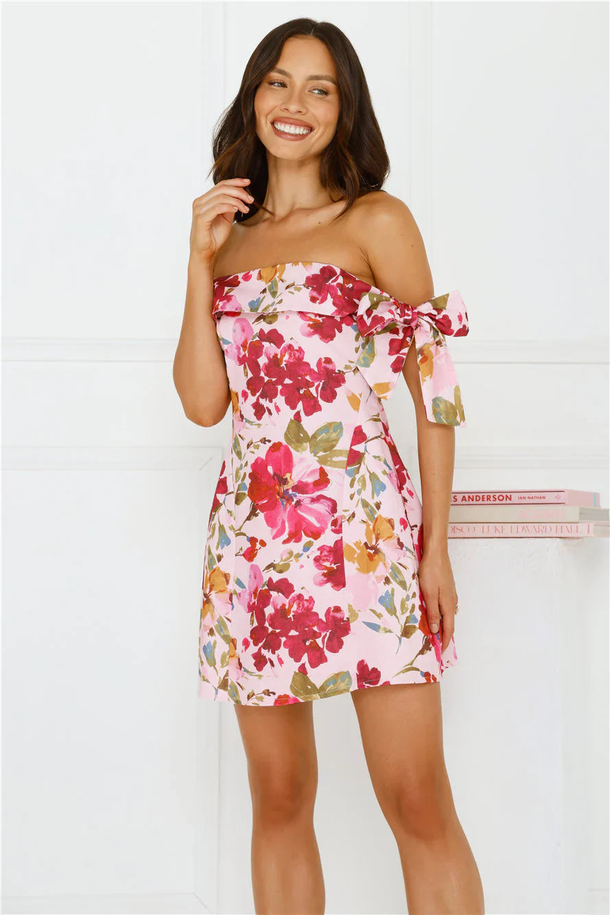Luxe Seraphina Off Shoulder Mini Dress