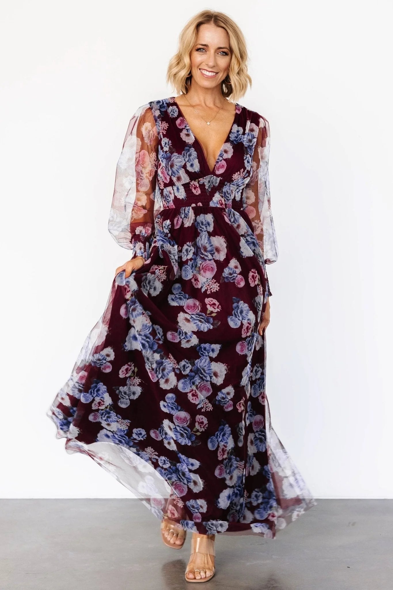 Layla Tulle Maxi Dress | Mulberry Floral