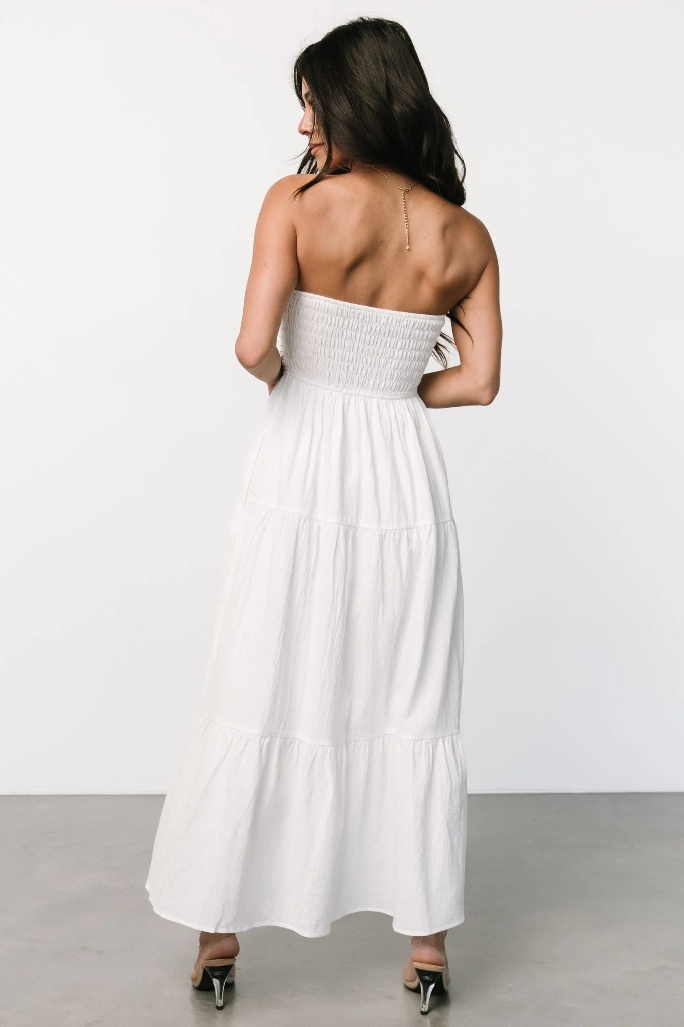 Delray Strapless Dress | Off White