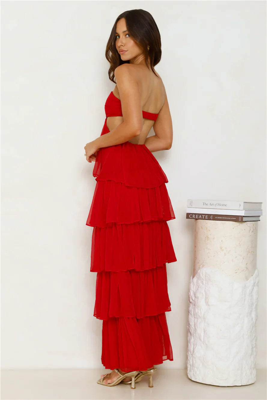 Luxe Mode Strapless Maxi Dress