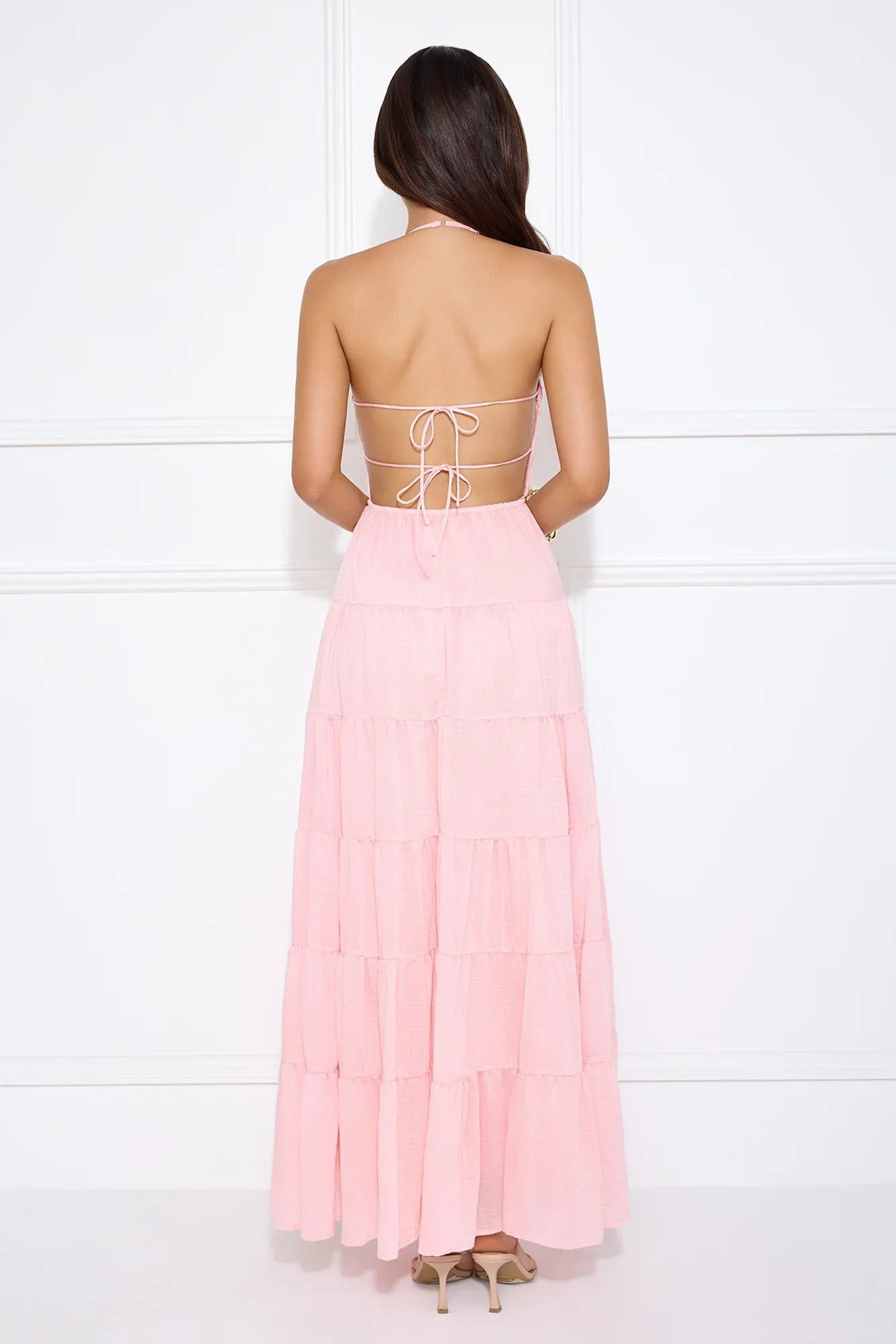 Make Up Halter Maxi Dress