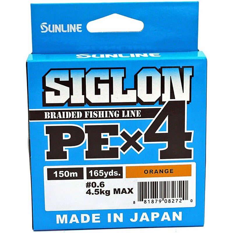 Sunline Siglon PEx4 Orange Braid - 165 Yard Spools
