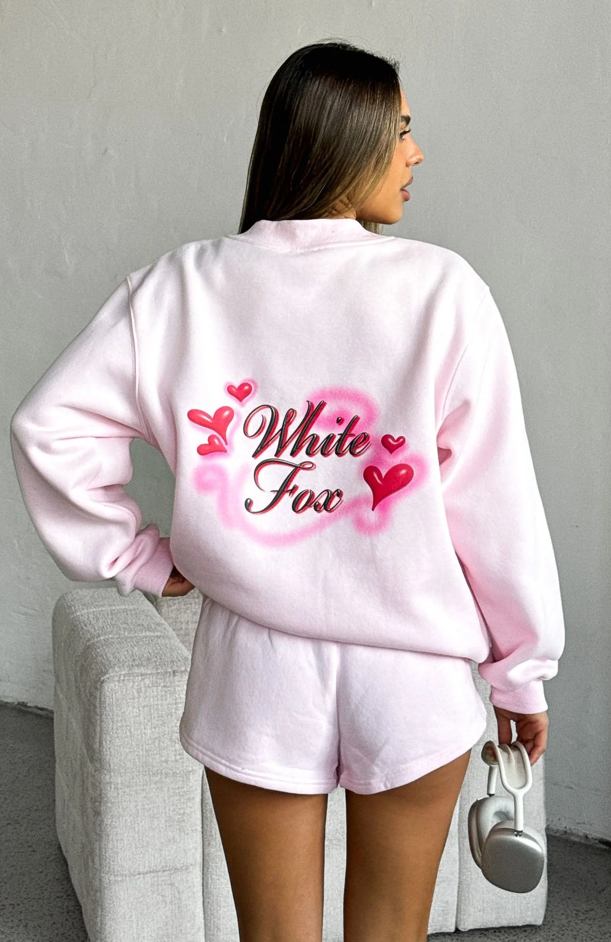 Trouble Maker Oversized Sweater Baby Pink