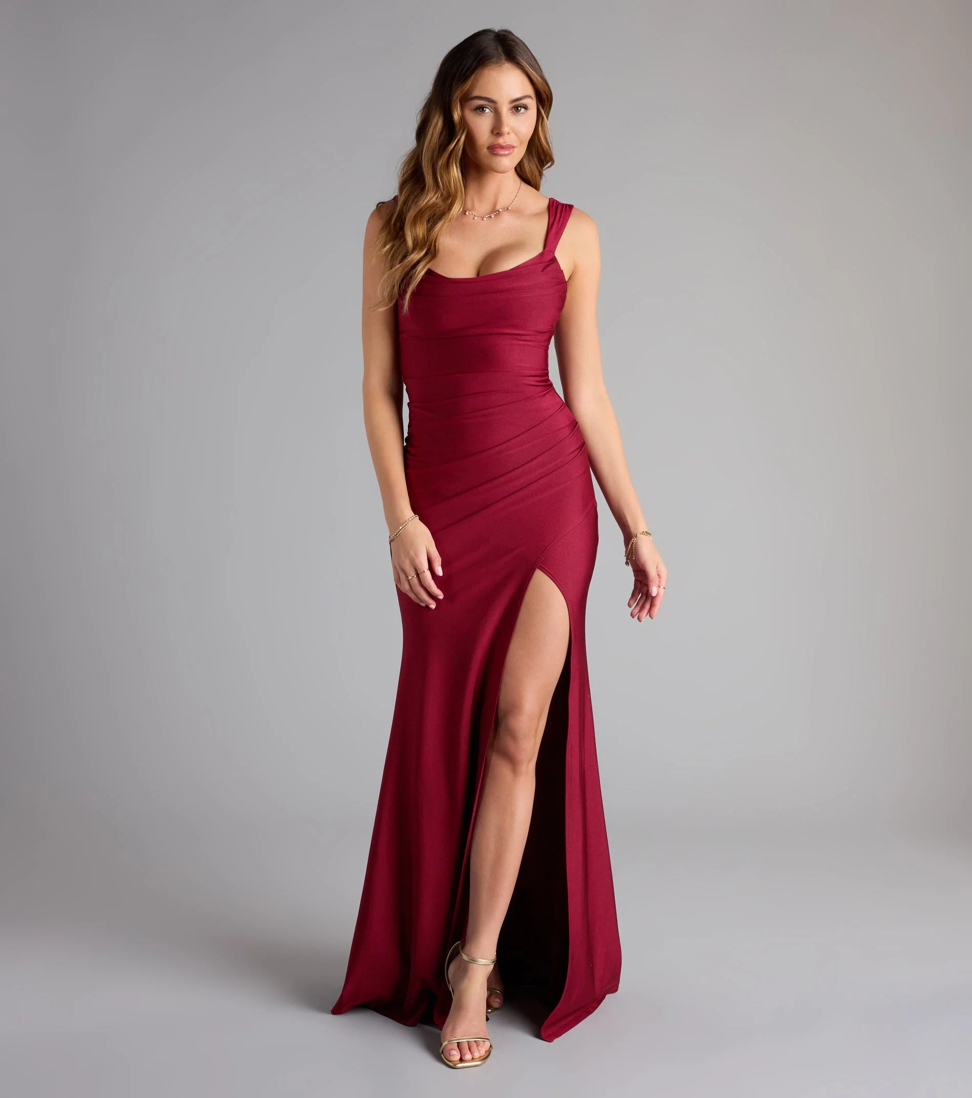 Kaitlin Low Back Slit Mermaid Formal Dress