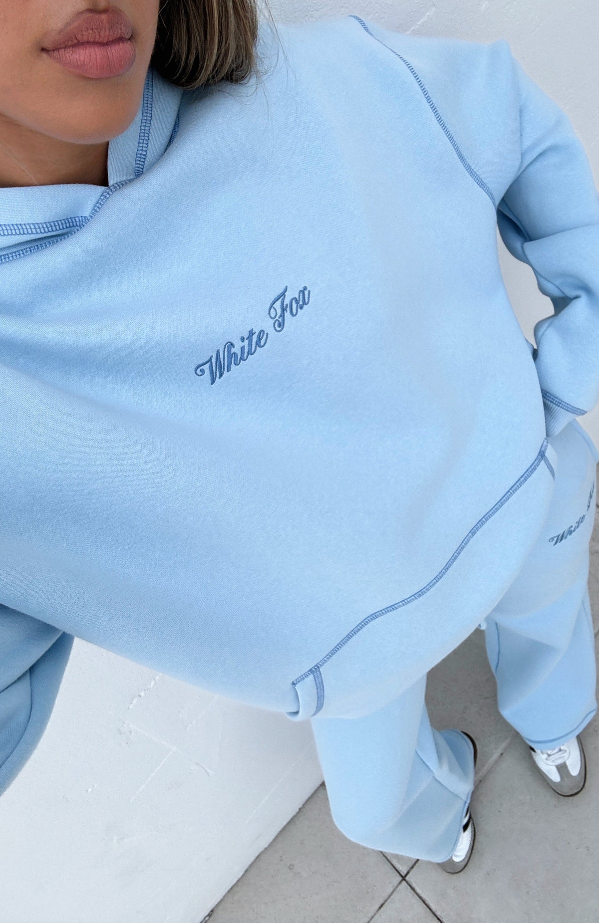 Instant Attraction Oversized Hoodie Baby Blue
