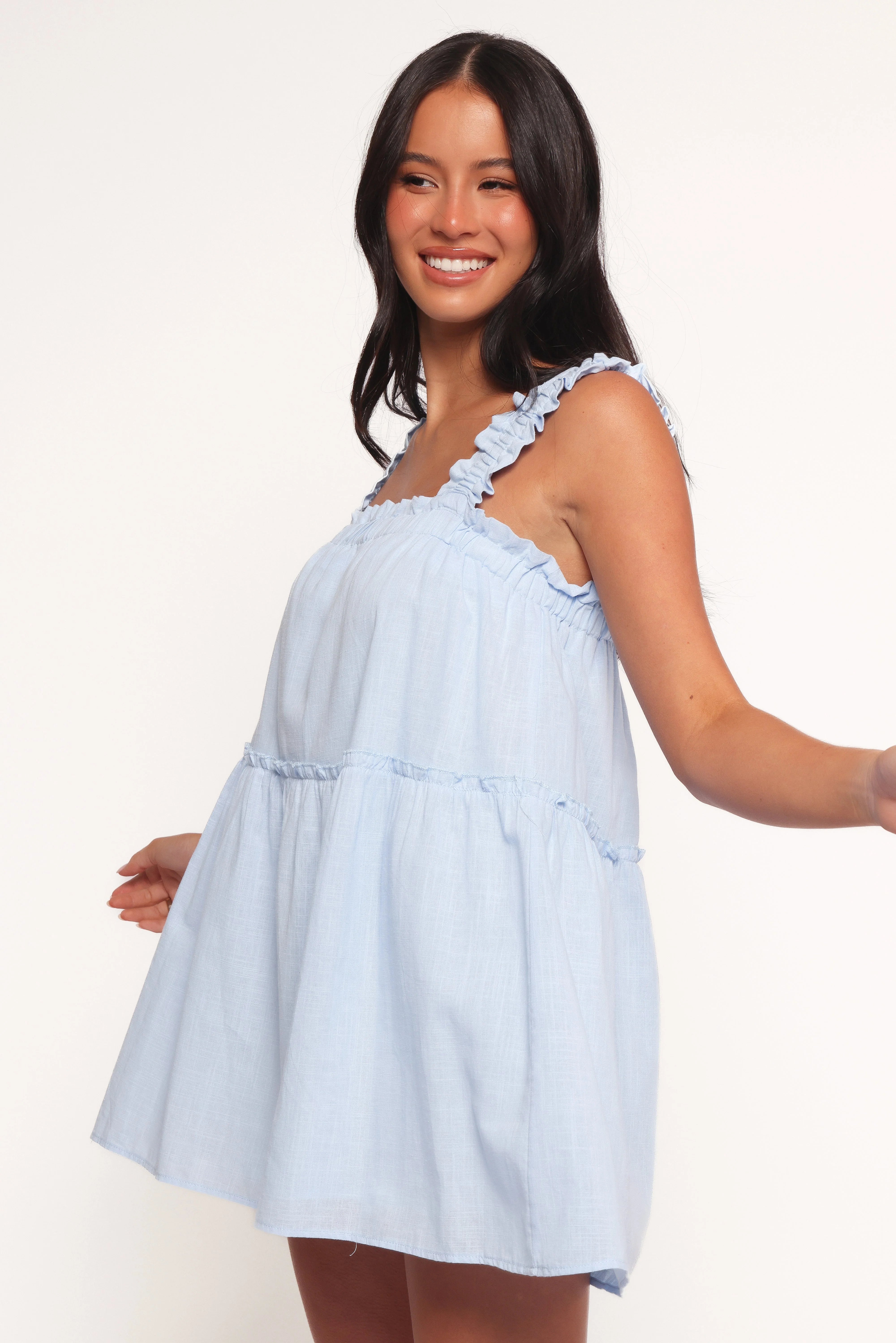 Elena Mini Dress - Light Blue