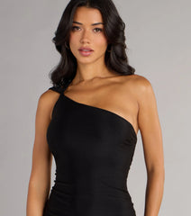 Kiana One-Shoulder Open Back Slit Formal Dress