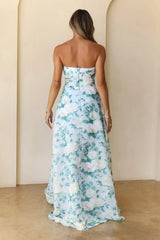 Elegant Essence Strapless Maxi Dress