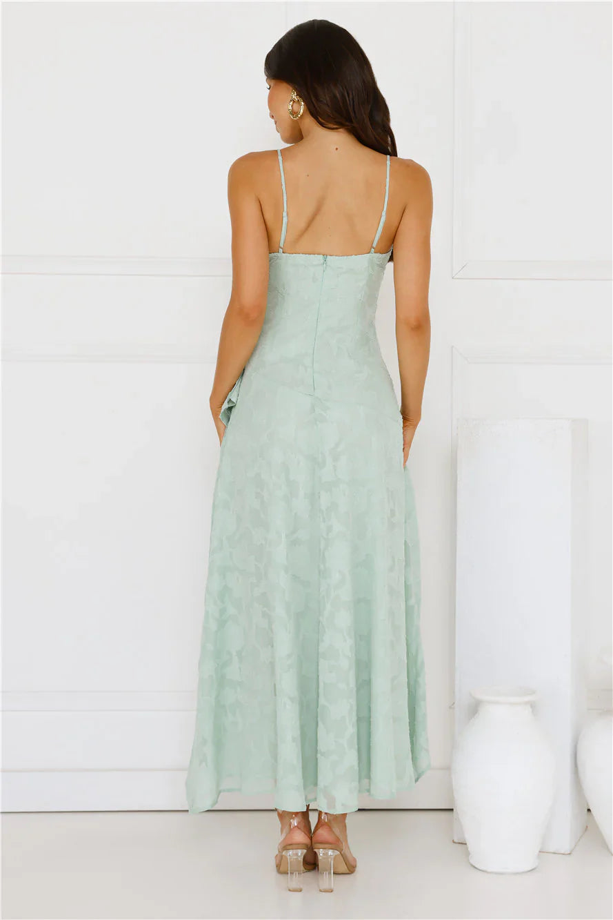 Sapphire Cascade Midi Dress