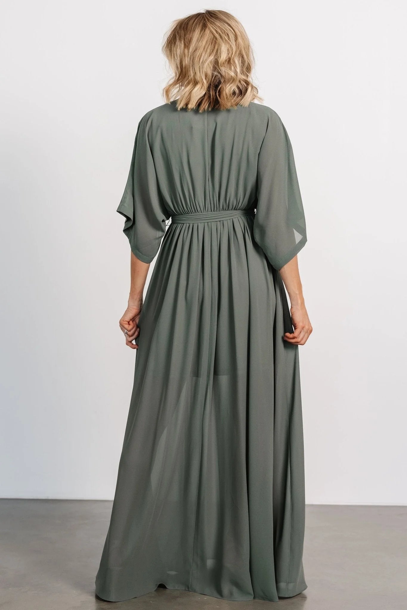 Kia Kimono Maxi Dress | Dark Sage