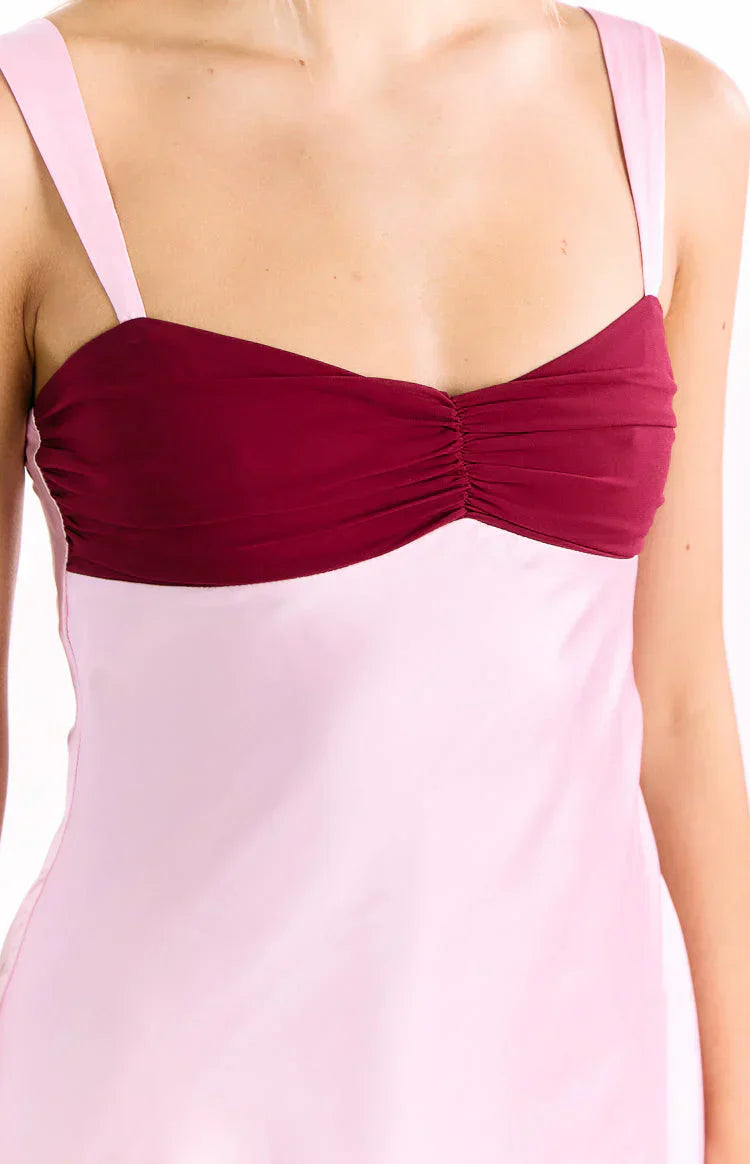 Morgan Pink Contrast Party Mini Dress