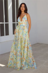 Buttercup Fields Maxi Dress Print