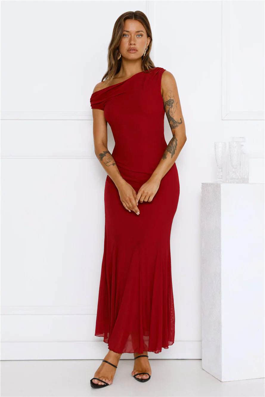 Moonlit Mischief Mesh Maxi Dress
