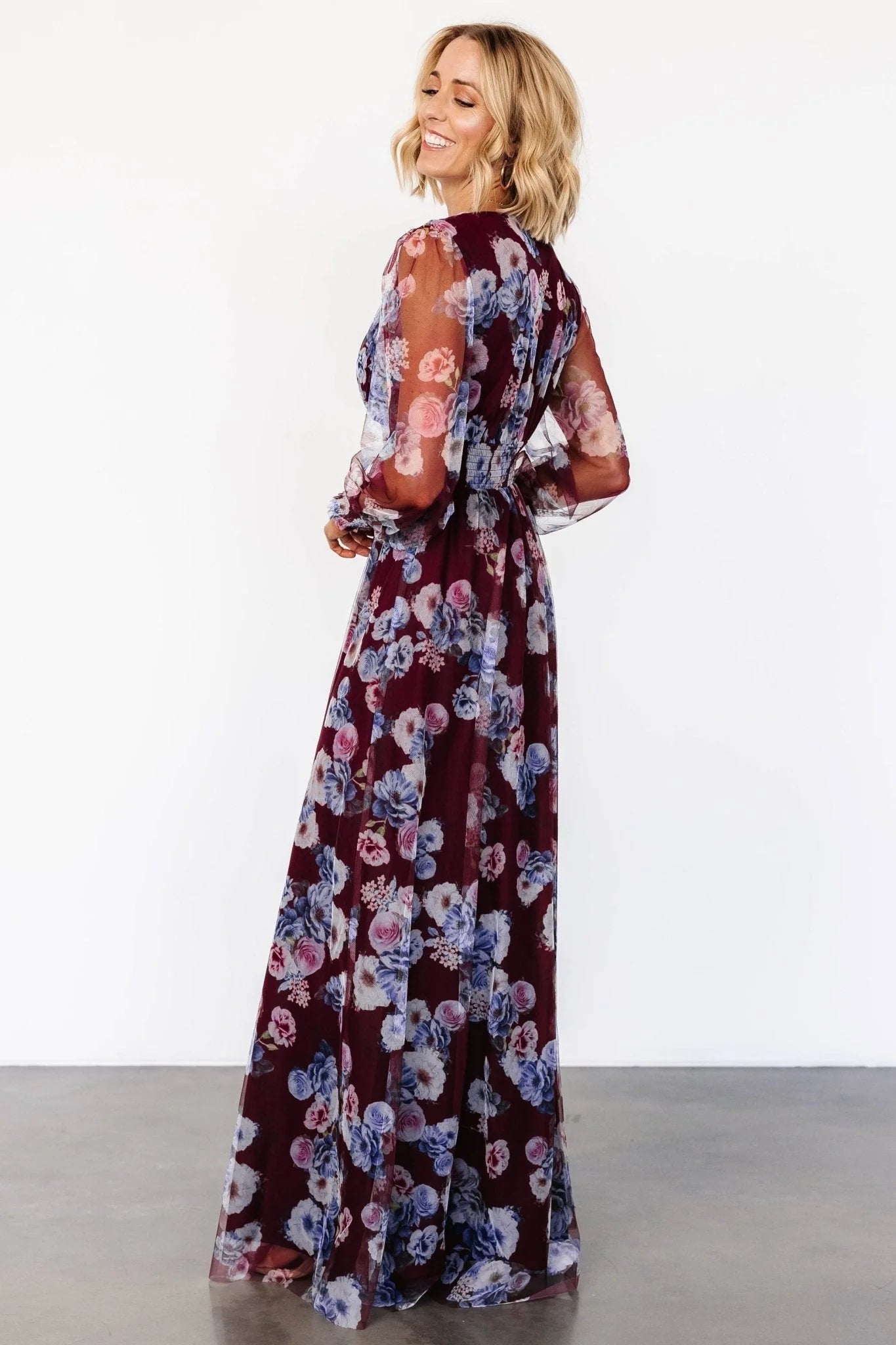 Layla Tulle Maxi Dress | Mulberry Floral